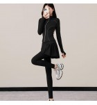 網球服套裝立領拉鍊長袖裙褲