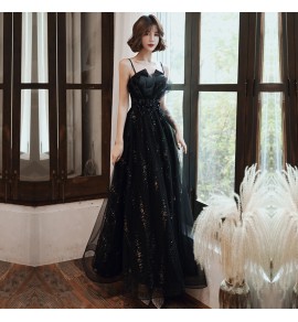 晚裝禮服吊帶露背派對長裙