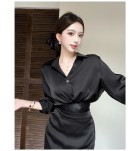 女裝套裝裙收腰襯衫半身裙兩件套