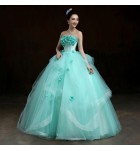 新娘婚紗禮服抹胸蓬蓬裙