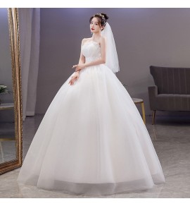 婚紗禮服抹胸齊地禮服裙
