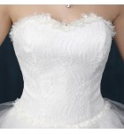 婚紗抹胸前短後長新娘結婚禮服 