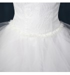 婚紗抹胸前短後長新娘結婚禮服 